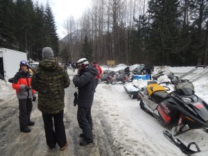 Loading the snowmobiles